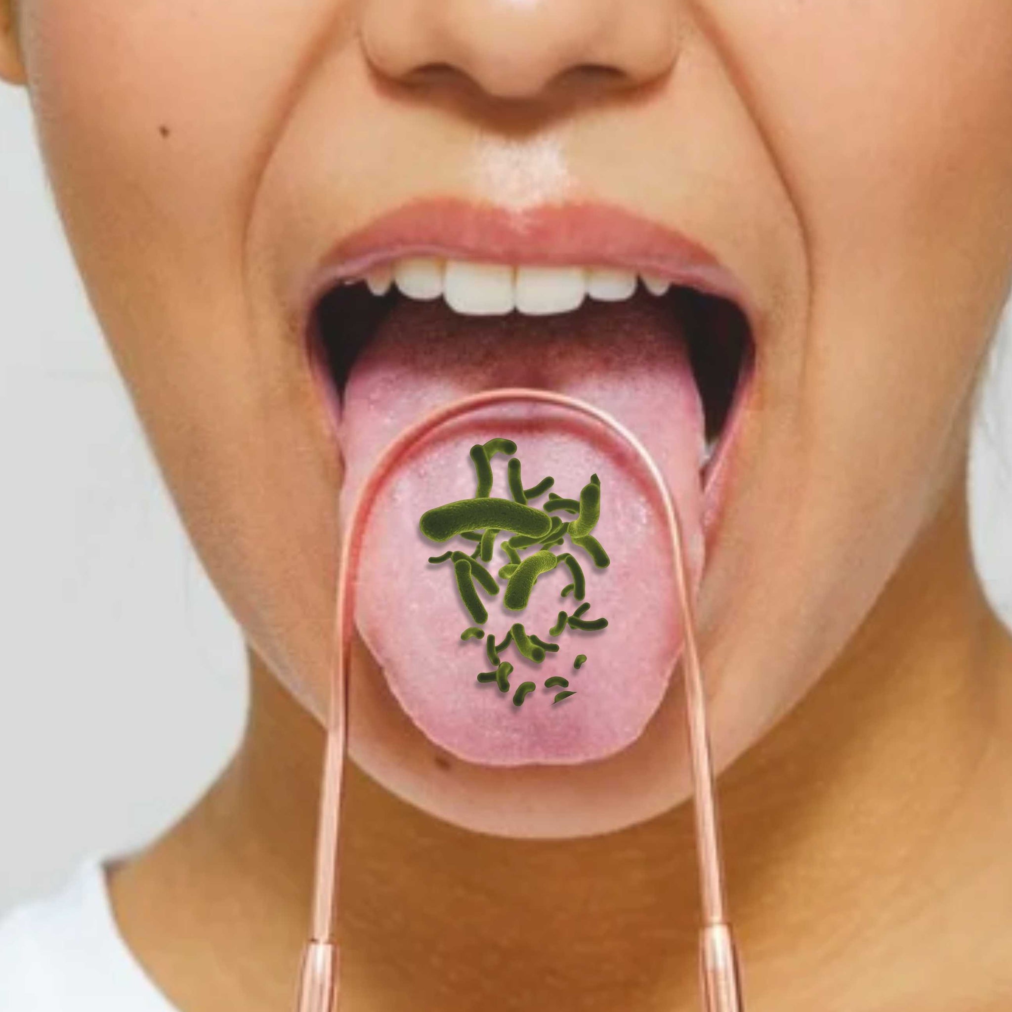 eliminar bacterias con raspador de lengua para evitar enfermedades