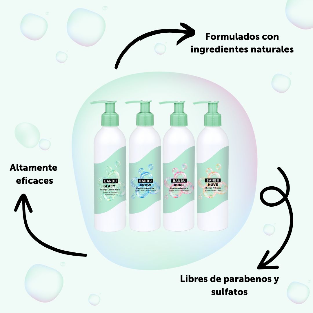 Champús naturales sin sulfatos ni siliconas ni parabenos – BANBU