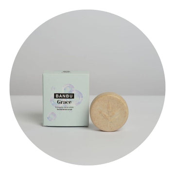 Exfoliante facial sólido Grace, con ingredientes naturales, diseñado para una exfoliación suave y eficaz que deja la piel suave y luminosa
