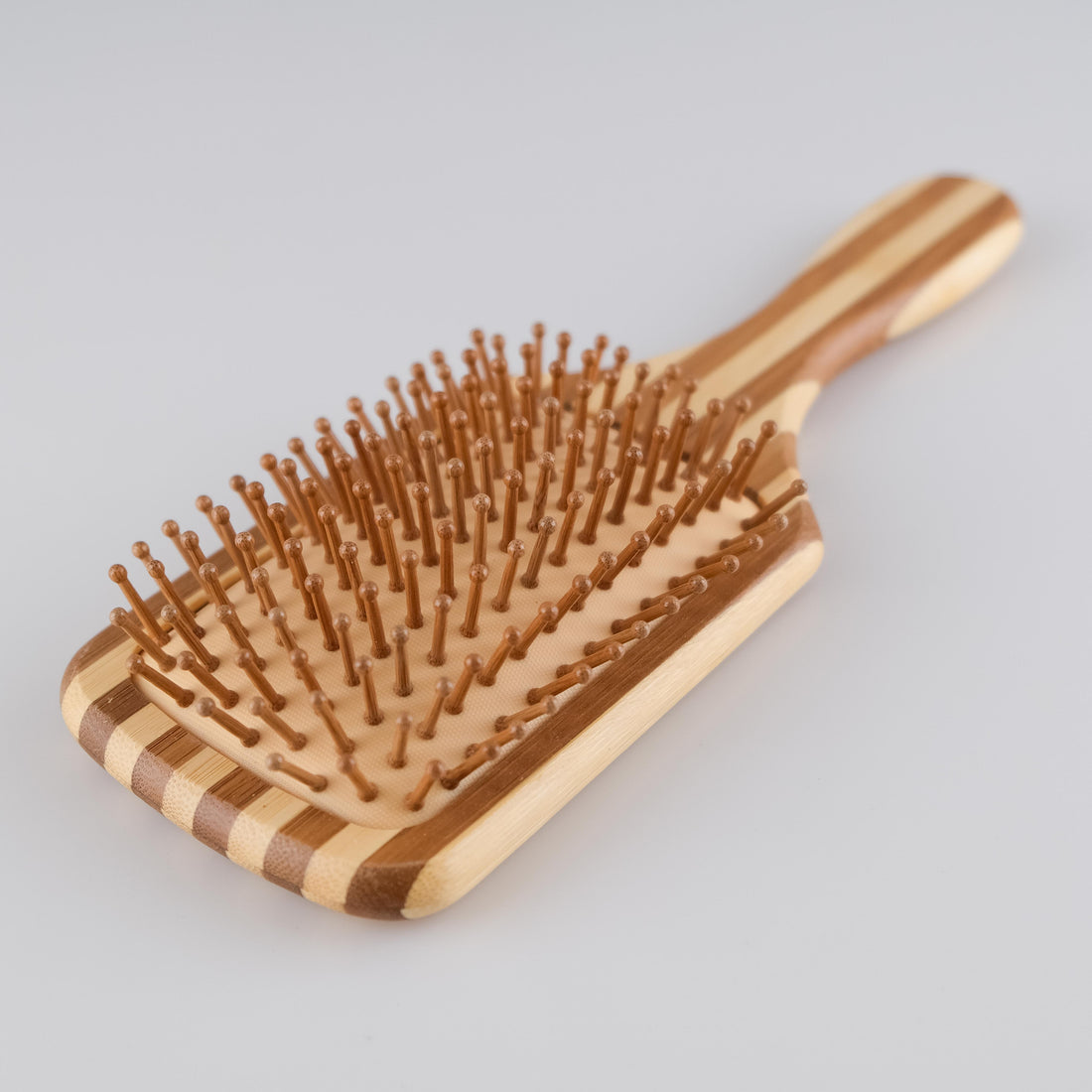 Cepillo de Madera para Cabello Cuadrado a Rayas IMPERFECTO