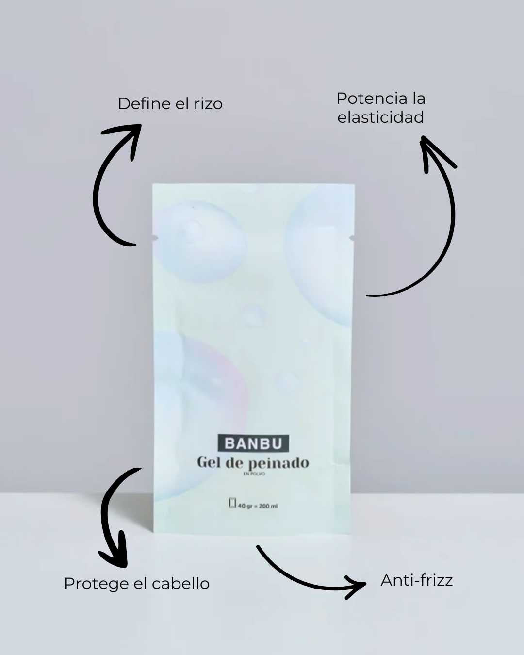 Gel de peinado para rizos método curly: define el rizo, potencia la elasticidad, protege el cabello y es anti-frizz