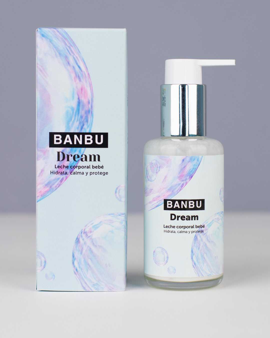 Leche corporal bebé Dream en envase ecológico para hidratar y proteger la piel del bebé.